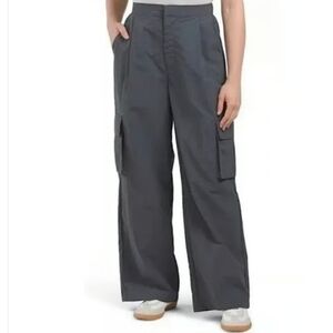 Anthropologie Wilo The Label Parachute Wide Leg Cargo Pants Size XS Gray New NWT